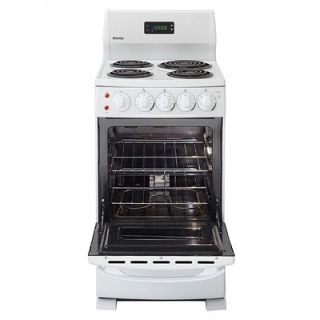 Danby 20 4 Burner Electric Range in White with Oven Window