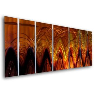  Abstract by Ash Carl Metal Wall Art in Fire   23.5 x 60   SWS00028