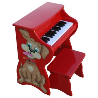 Schoenhut 25 Key Doggy Piano & Bench in Red