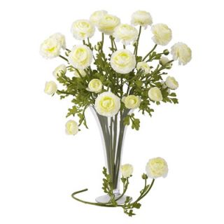 Nearly Natural 23 Ranunculus Stem in White (Set of 12)