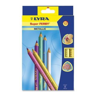 Dixon® Ticonderoga Super Ferby Metallic Colored Pencils , Triangular