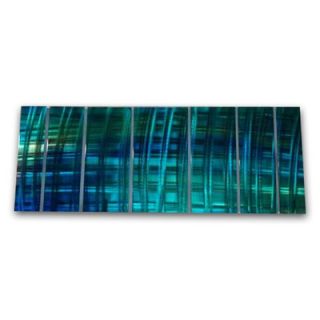  Ash Carl Metal Wall Art in Blue and Turquoise   23.5 x 60