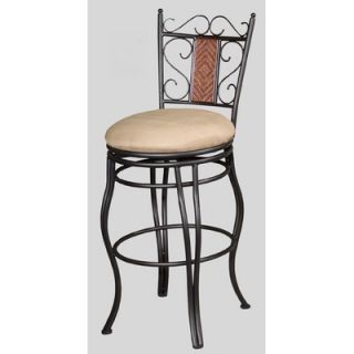 Chintaly 26 Memory Swivel Counter Stool with Round Seat