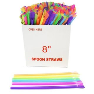 Great Northern Popcorn Neon Colors Spoon Straws Snow Cone / Slushie