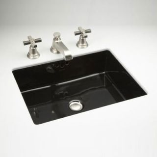 Kohler Kathryn 6.25 Undermount Bathroom Sink in Black Black