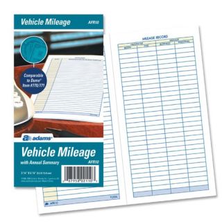 Vehicle Mileage Log, 6 1/4 x 3 1/4, 32 Forms
