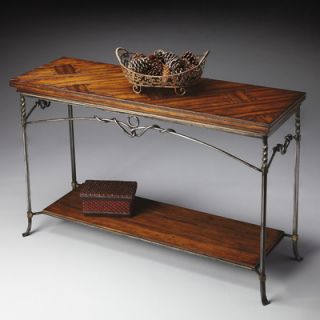 Butler Metalworks Distressed Console Table With Rope Motif