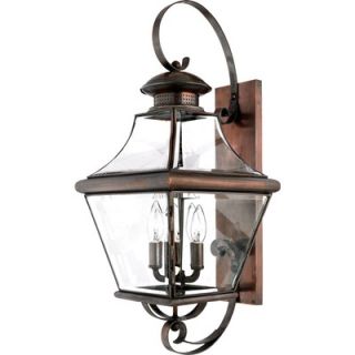 Quoizel 27.5 Oula Outdoor Wall Lantern in Aged Copper   CAR8730AC