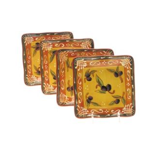 Certified International French Olives Canape Plate (Set of 4