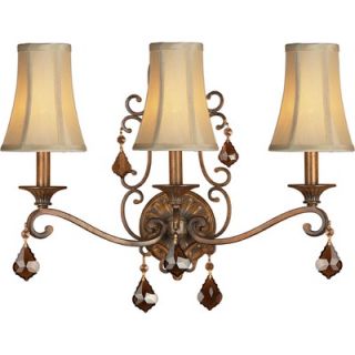Forte Lighting Three Light Wall Sconce in Rustic Sienna   7484 03 41