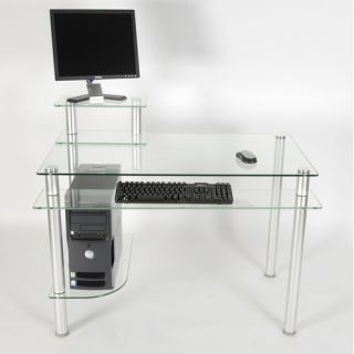 43 W Computer Desk with Keyboard Tray