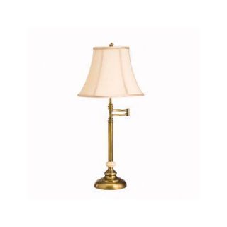 Kichler Kirketon Swing Arm Table Lamp in Antique Brass