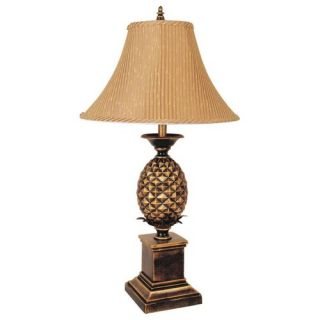 Pineapple Table Lamp in Antique Gold
