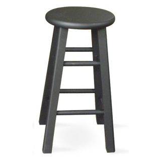 International Concepts 24 Roundtop Counter Stool (Black)  