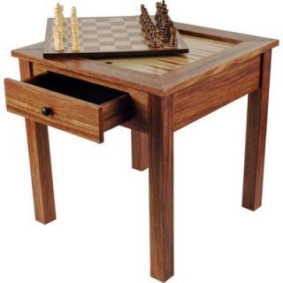 Trademark Global Wood 3 in 1 Chess Backgammon Table by Trademark Games