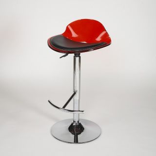Creative Images International Swivel Barstool with Gas Lift in Red