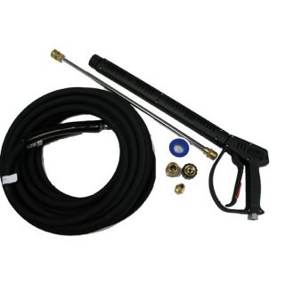 Vented Pressure Washing Gun Kit with 3/8 x 50 Wrapped Rubber Hose