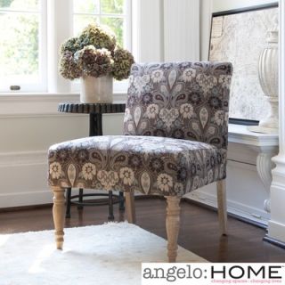 angeloHOME Bradstreet Floral Garden Chair in Vintage Brown