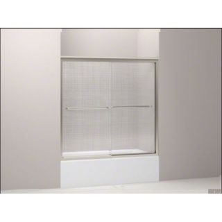 Bath Door with Cavata Glass, 56.625   59.625 x 58.3125