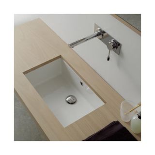 Miky 50 Undermount Bathroom Sink in White