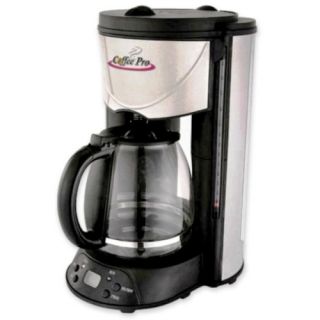 Coffeemaker, 12 Cup, 8x11x14, Stainless Steel/Black