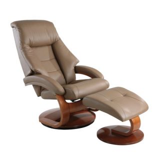 58 Oslo Series Leather Ergonomic Recliner and Ottoman