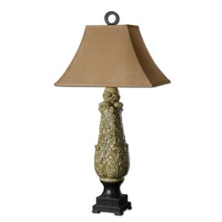 Uttermost Martana One Light Table Lamp in Crackled Mossy Green