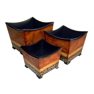 Cheungs Rattan Square Tapered Planters (Set of 3)   FP 2454 3