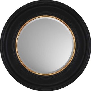 Paragon Round Black with Gold Contemporary Wall Mirror