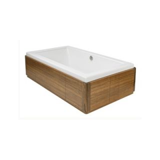 Porcher Tetsu 66 Rectangular Acrylic Soaker Bath Tub