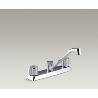  Sink Faucet with Blade Handles and 7.63 Swing Spout, Less Sidespray