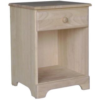 International Concepts Unfinished 1 Drawer Nightstand