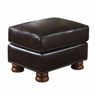 Charles Schneider Furniture Greely Leather Ottoman   L74 29 Burgundy