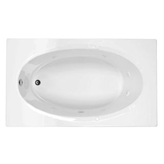 Basics 71 x 42 Rectangular Whirlpool Bath Tub with End Drain