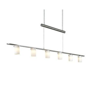George Kovacs Cylindrical Counter Weight Chandelier in Brushed Nickel