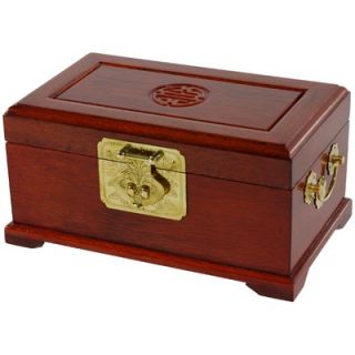 Oriental Furniture Rosewood Jewelry Box in Honey   JPN JWERL001 H