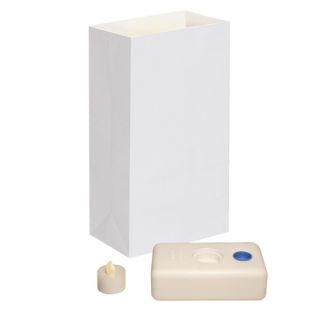 12 Count Battery Operated Luminary Kit in Traditional White
