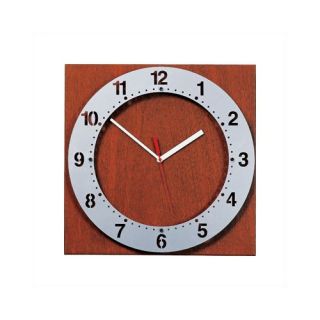 Round Floating Steel Face Clock with Square Back
