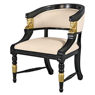 Neoclassical Egyptian Revival Twill Arm Chair
