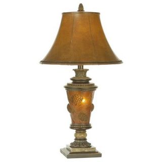  Lighting Pine Cone Glow Table Lamp in Etruscan Gold   87 262 G7
