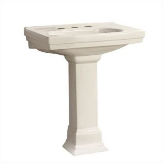 Foremost Structure 4 Bathroom Sink and Pedestal Set in Biscuit   FL