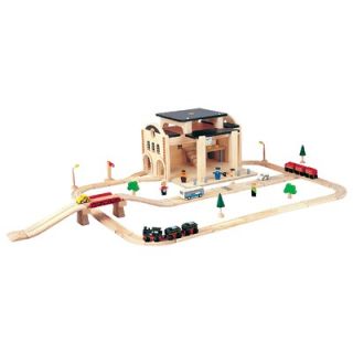 Plan Toys City Road and Rail Play Set   Railway Station