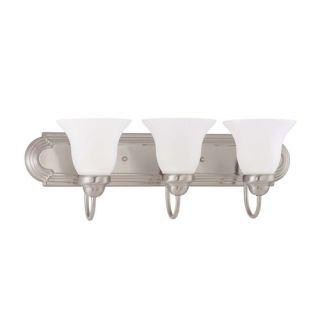 Ballerina Vanity Light with Frosted White Glass in Brushed Nickel