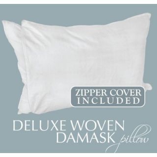 Sleep Line Deluxe Woven Damask Bed Pillow with Down Alternative Fiber