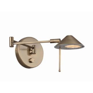Lite Source Swing Arm Wall Sconce   LS 16350AB