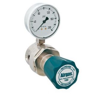 Airgas   100 PSI Delivery General Purpose Single Stage Brass Regulator