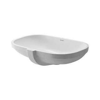 Code Undercounter Bathroom Sink with Overflow in White
