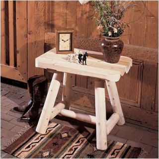 Rustic Cedar Rectangle Side Table