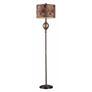  Alliance Floor Lamp in Coffee Plating and Smoked Glass   111 1098