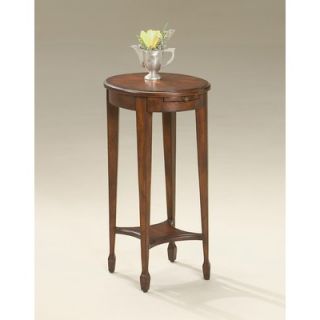 Butler Plantation Cherry Round Accent Table with Pull
